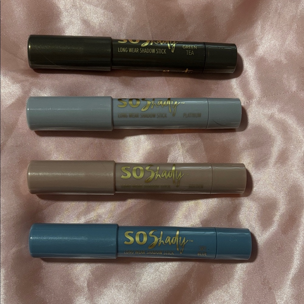 Long Wear Eyeshadow Sticks — Green Tea, Platinum, Golden, Sky Blue